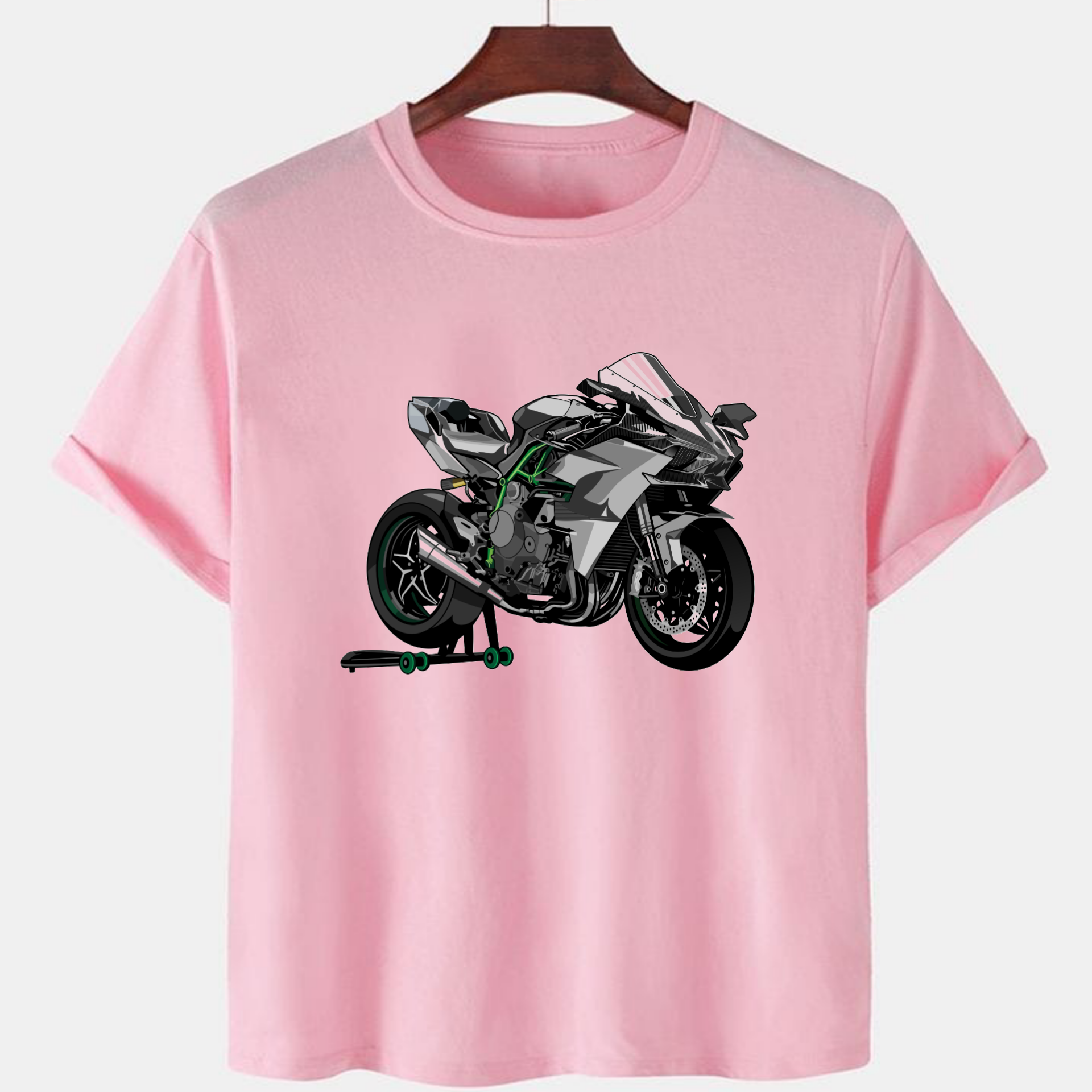 PNK-CTN-E-001.png Pink Unisex Cotton Premium Quality Designer Printed T-Shirt - Image 1