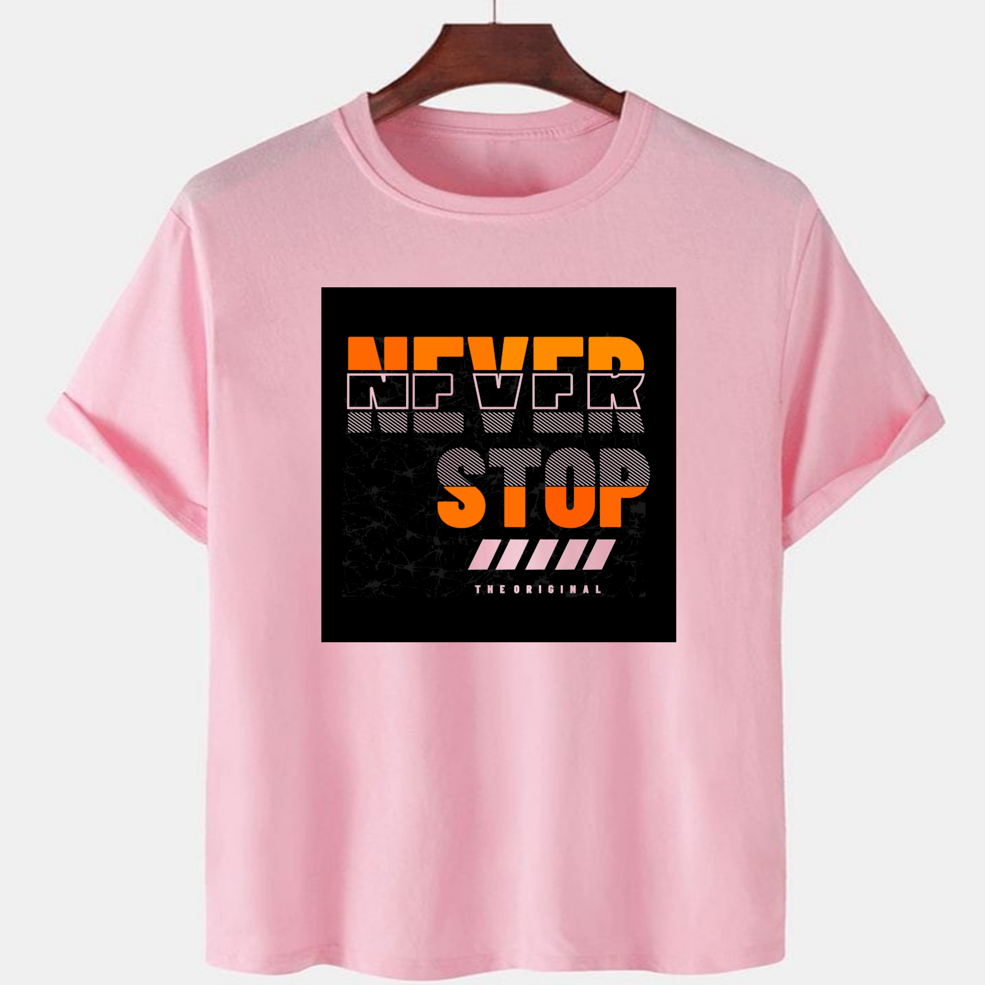 PNK-CTN-E-002.png Pink Unisex Polyster Premium Quality Designer Printed T-Shirt - Image 1