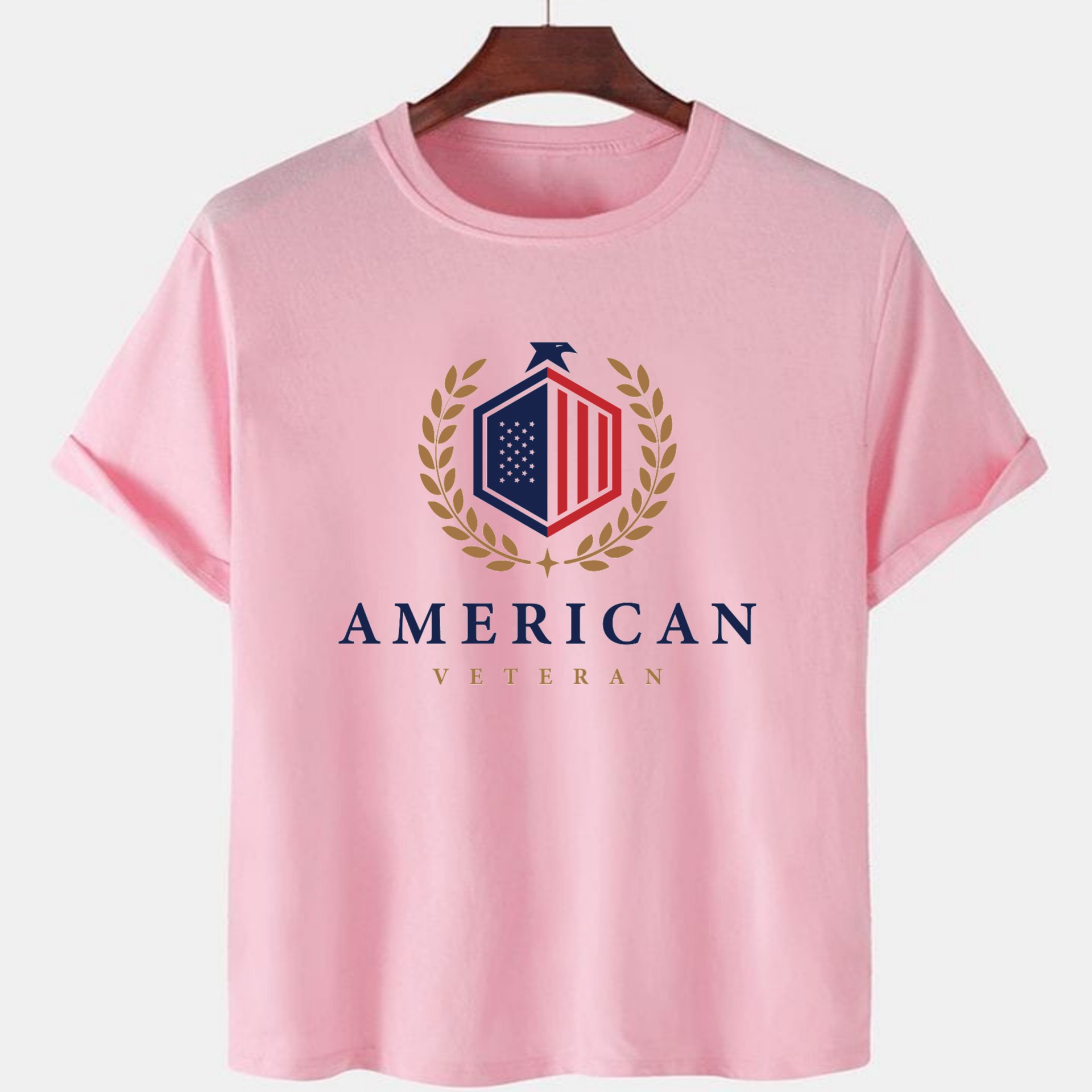 PNK-CTN-E-003.png Pink Unisex Cotton Premium Quality Designer Printed T-Shirt - Image 1