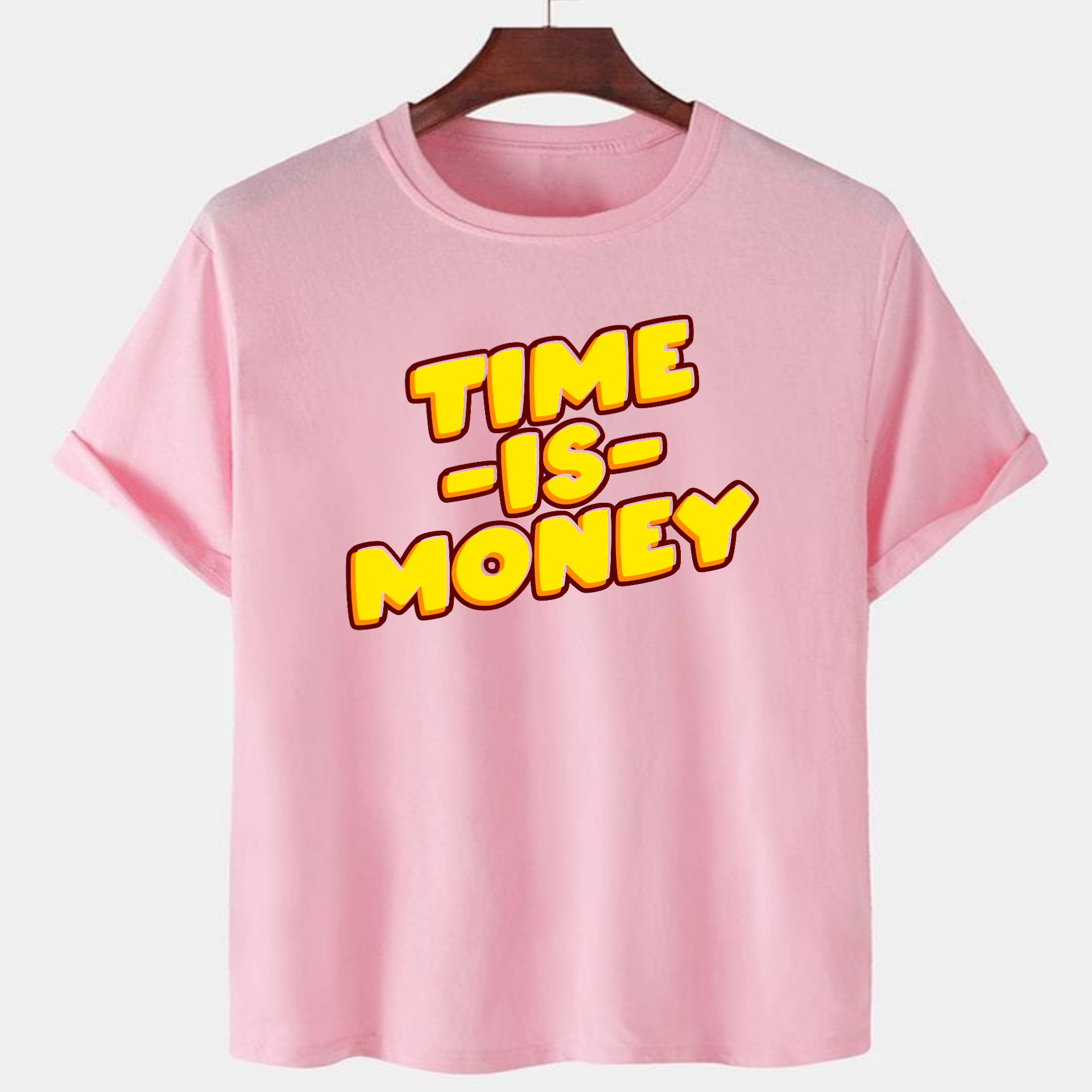 PNK-CTN-H-002.png Pink Unisex Dot Knit Premium Quality Designer Printed T-Shirt - Image 1
