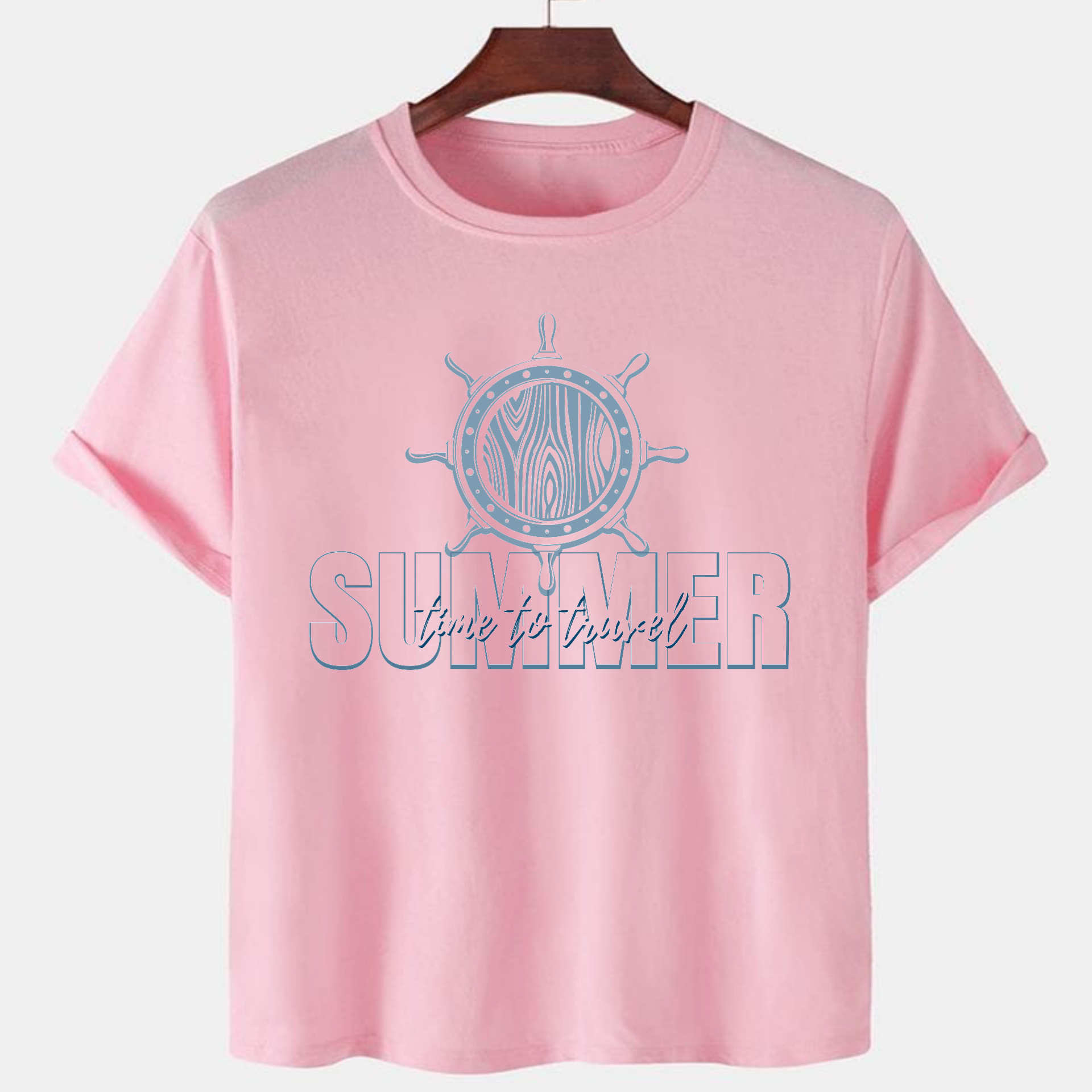 PNK-CTN-H-005.png Pink Unisex Dot Knit Premium Quality Designer Printed T-Shirt - Image 1