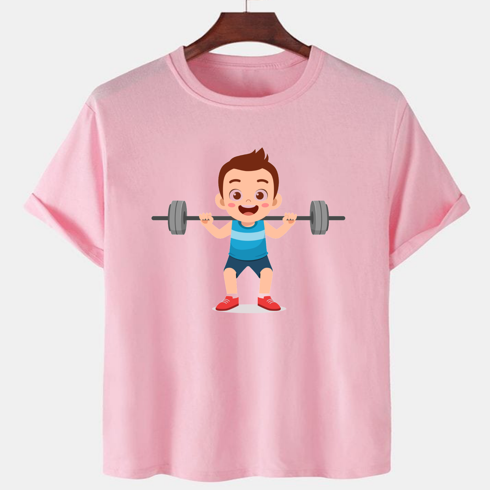 PNK-CTN-H-007.png Pink Unisex Dot Knit Premium Quality Designer Printed T-Shirt - Image 1