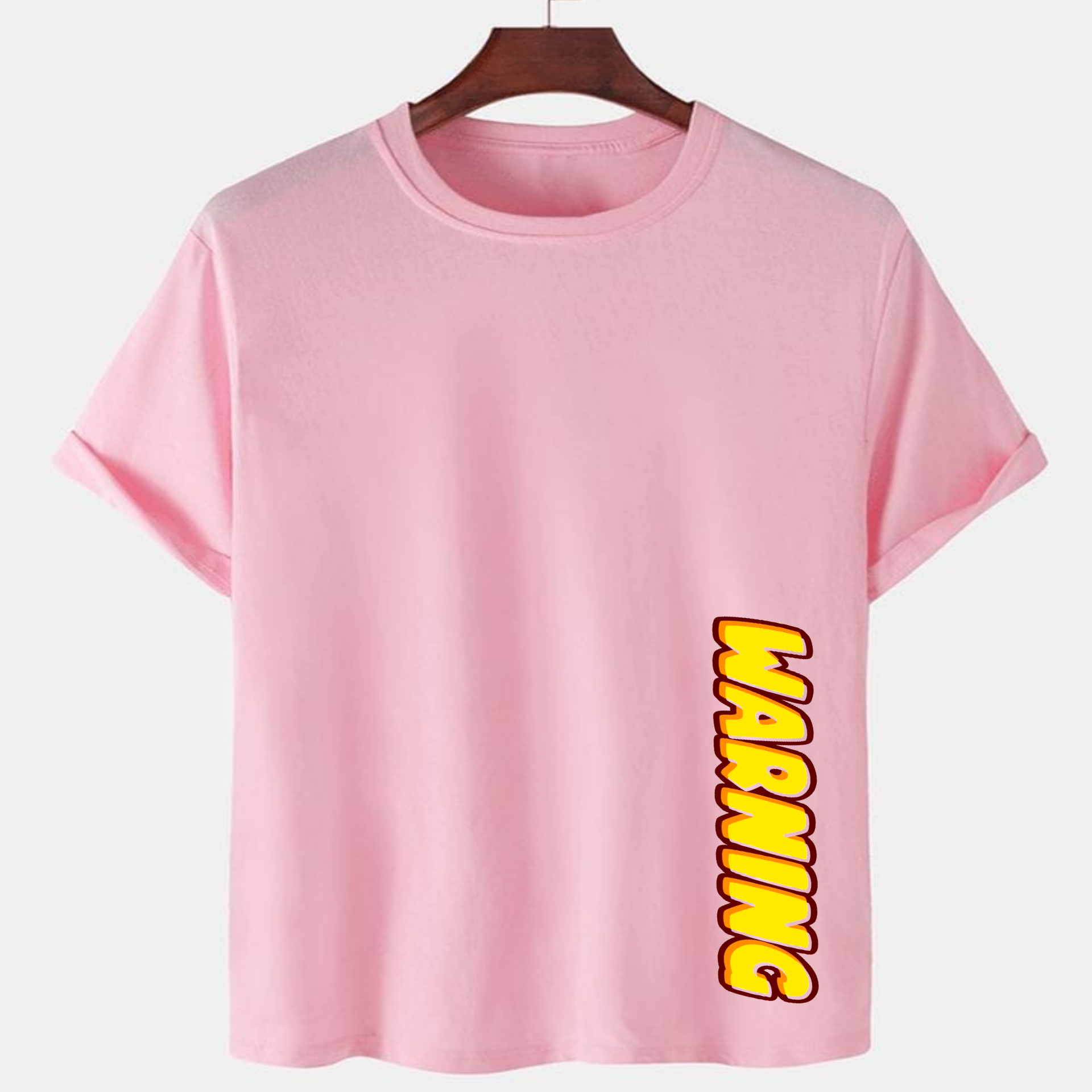 PNK-CTN-LHS-G-006.png Pink Unisex Cotton Premium Quality Designer Printed T-Shirt - Image 1