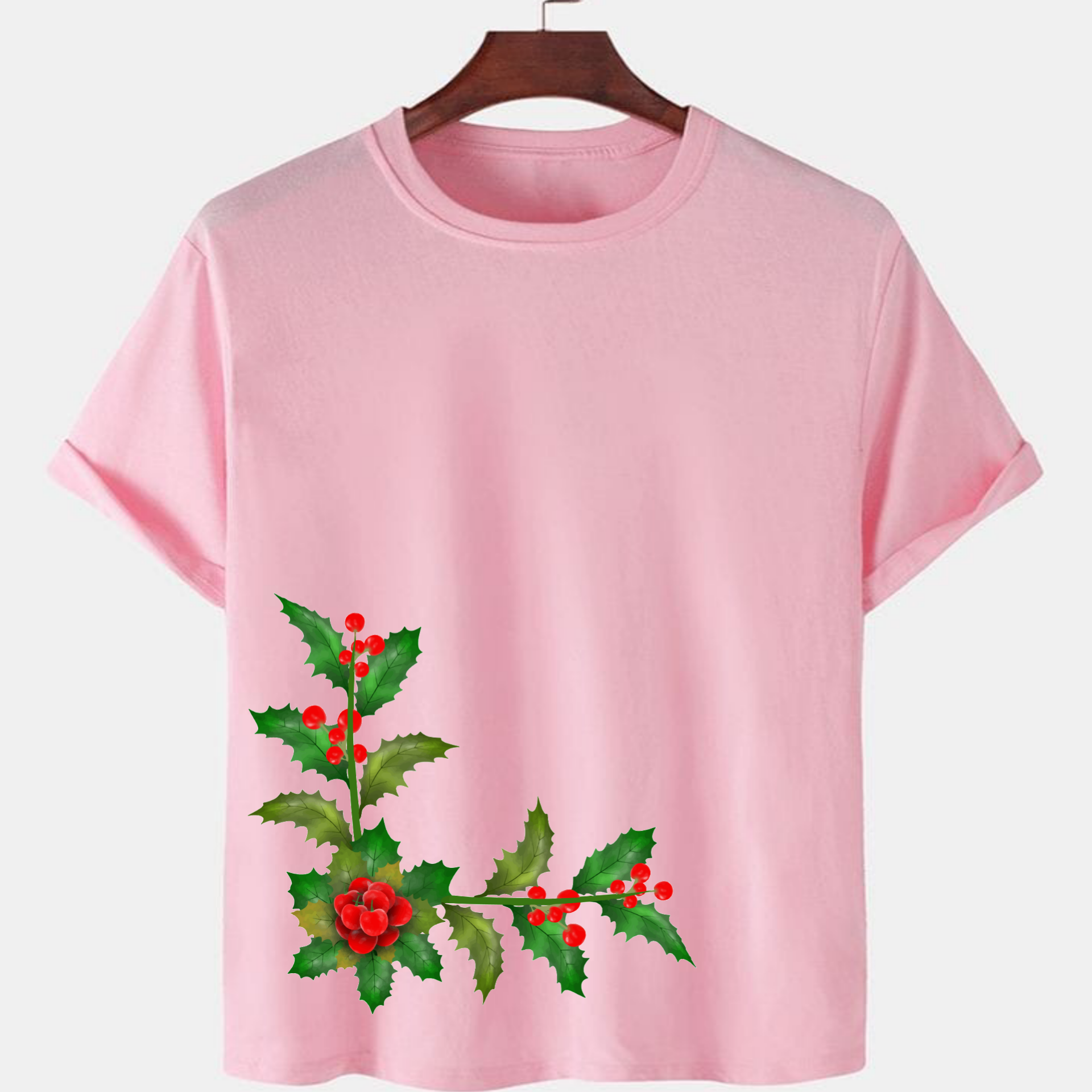 PNK-CTN-RHS-B-006.png Pink Unisex Cotton Premium Quality Designer Printed T-Shirt - Image 1