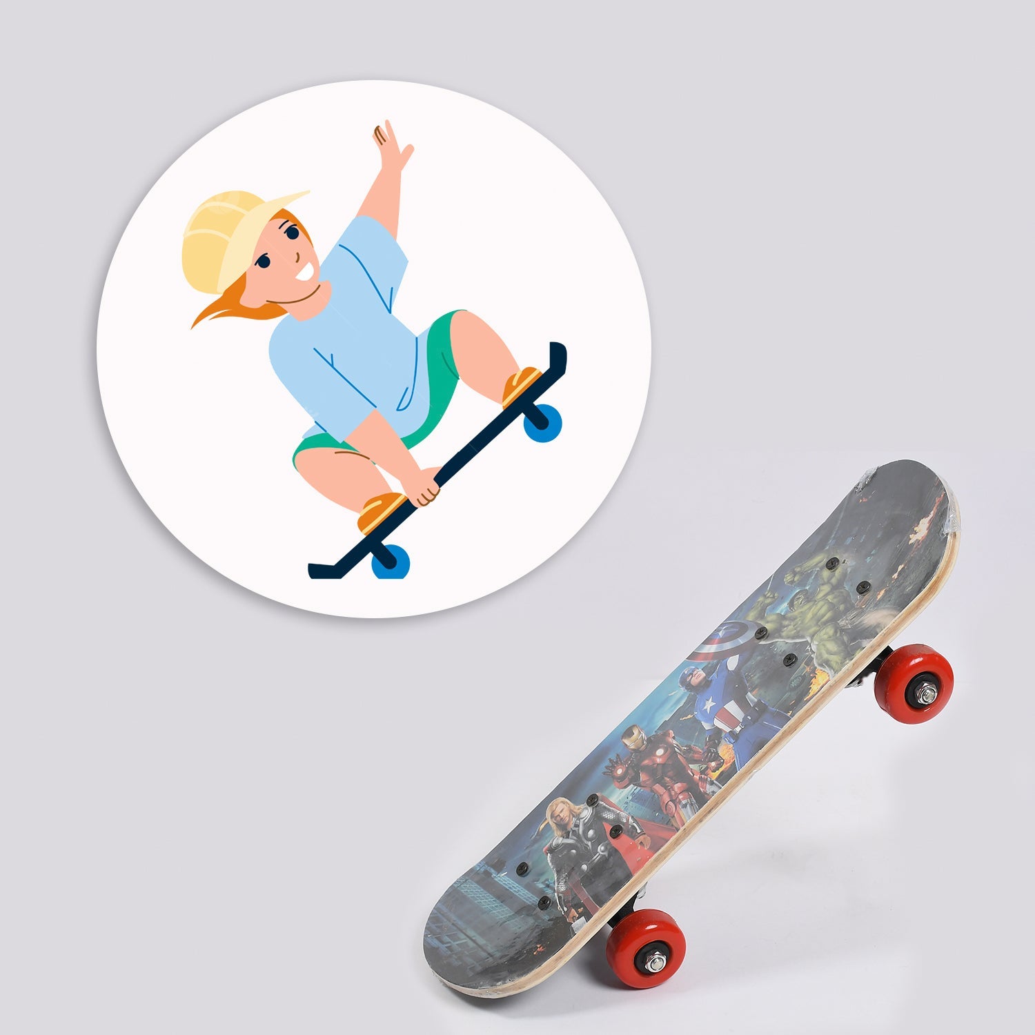 SKATEBOARD2.jpg Konex Lightweight Wood Skateboard for Kids, Teens, Adults - Image 1