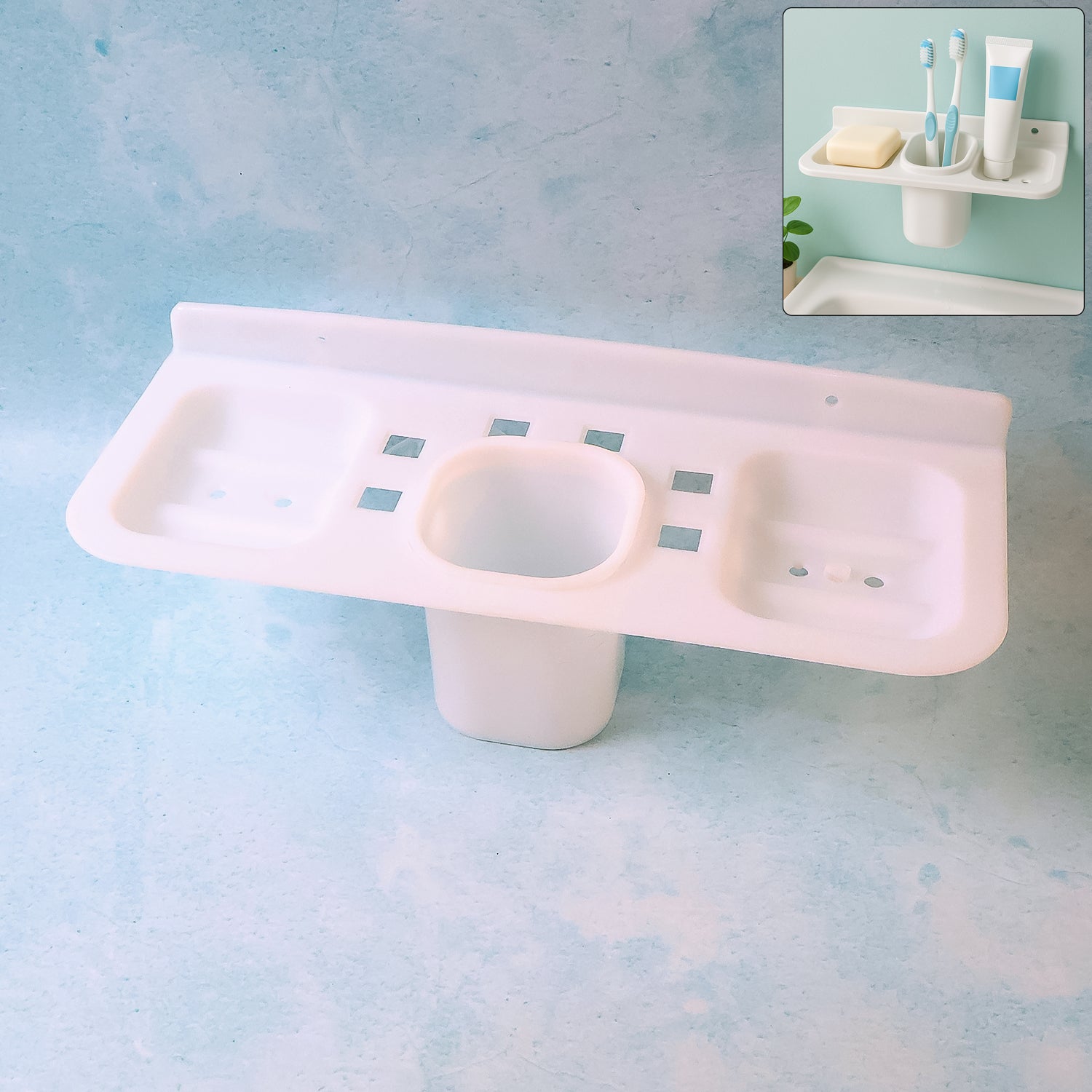 Soap_toothbrush-holder-01.jpg Plastic Soap Dish and plastic soap dish tray (2 Pc) - Image 1