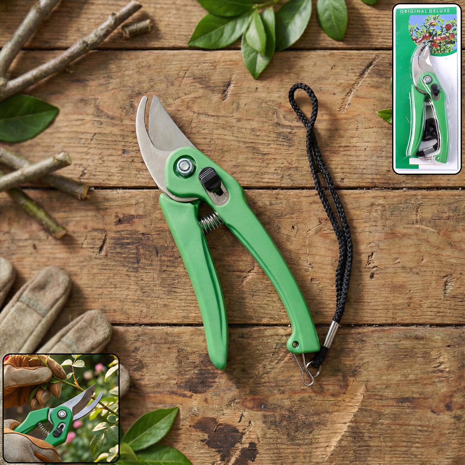 Stainless-Steel-Garden-Scissors_-flower-cutter-01.jpg Garden Shears Pruners Scissor for Cutting Branches, Flowers, Leaves, Pruning Seeds - Image 1