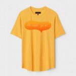 Yellow Unisex Polyster Regular Fit Printed Round Neck T-Shirt