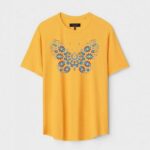 Yellow Unisex Polyster Regular Fit Printed Round Neck T-Shirt