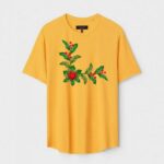 Yellow Unisex Cotton Regular Fit Printed Round Neck T-Shirt