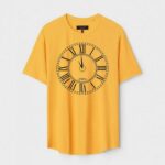 Yellow Unisex Cotton Regular Fit Printed Round Neck T-Shirt