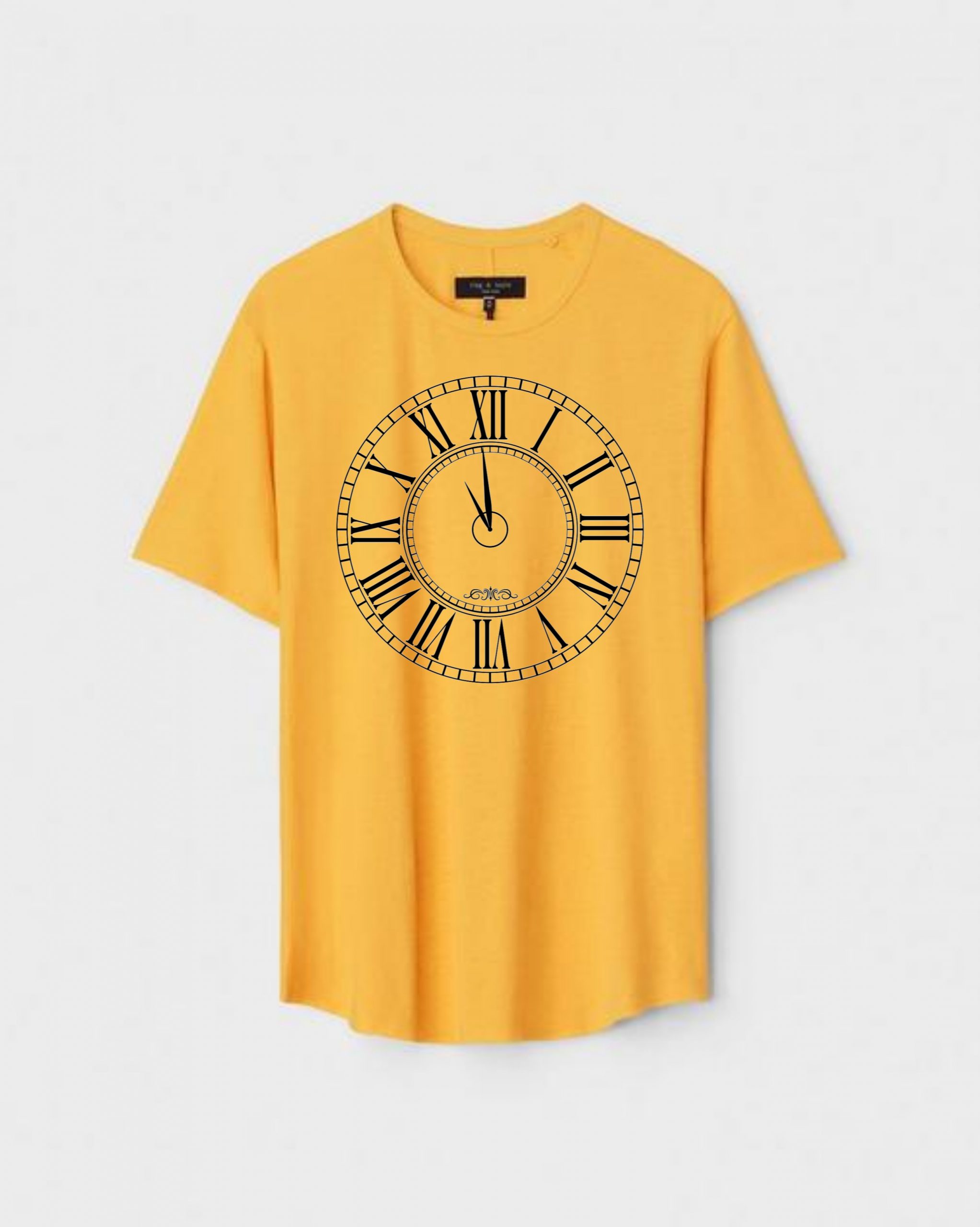 YLW-CTN-B-009-scaled-1.jpg Yellow Unisex DOT KNIT Regular Fit Printed Round Neck T-Shirt - Image 1