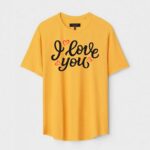 Yellow Unisex DOT KNIT Regular Fit Printed Round Neck T-Shirt