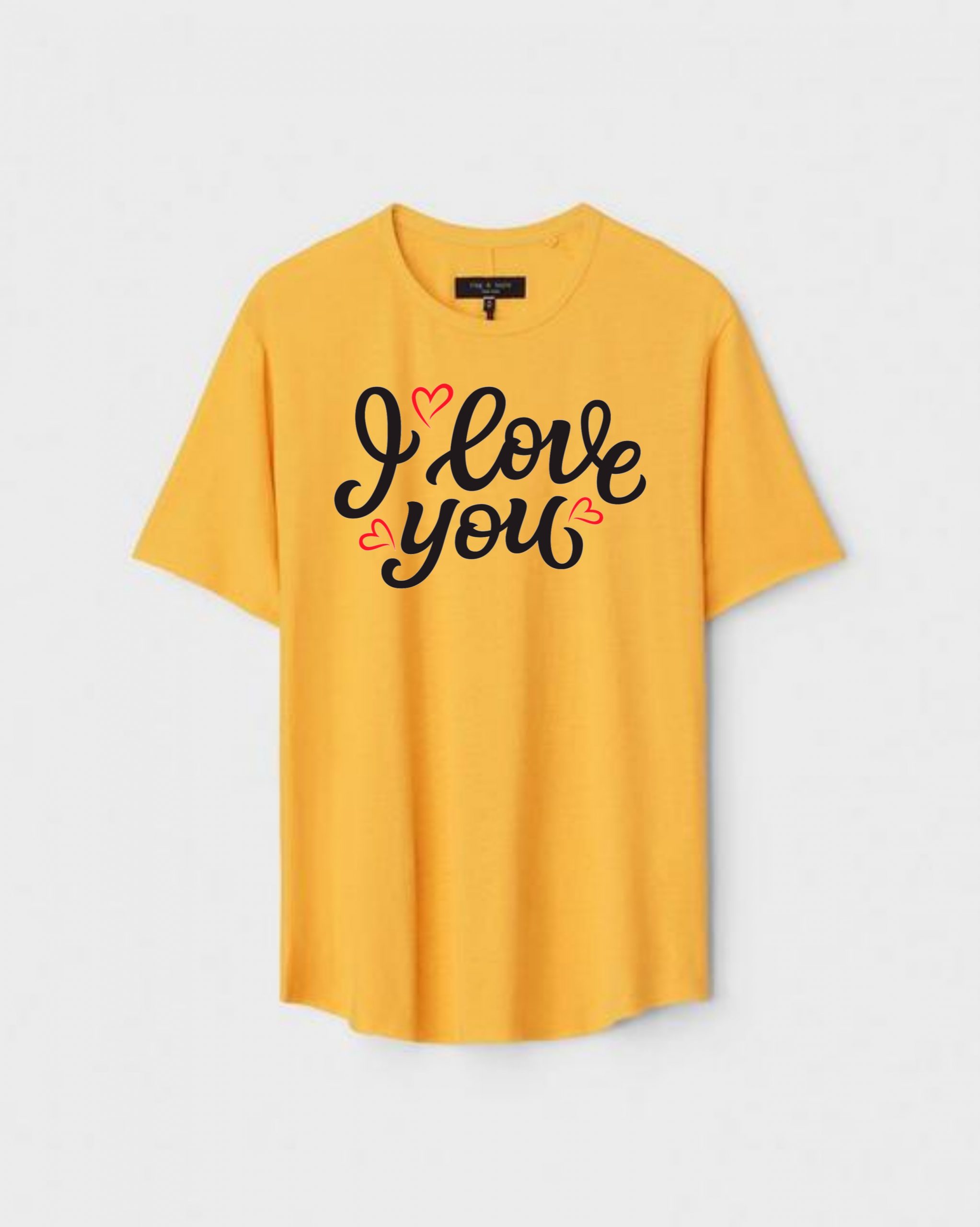 YLW-CTN-C-008-scaled-1.jpg Yellow Unisex DOT KNIT Regular Fit Printed Round Neck T-Shirt - Image 1