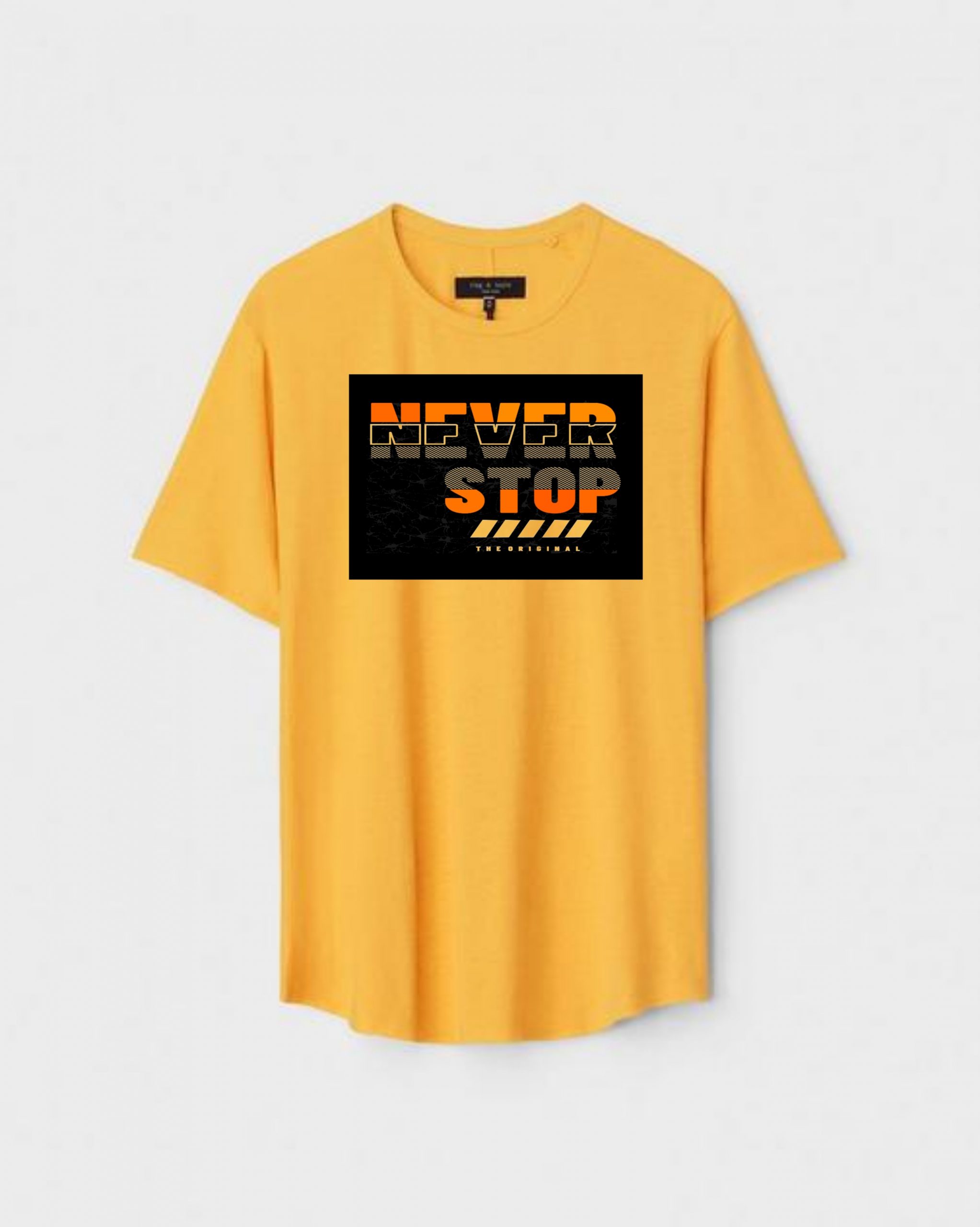 YLW-CTN-E-002-scaled-1.jpg Yellow Unisex DOT KNIT Regular Fit Printed Round Neck T-Shirt - Image 1