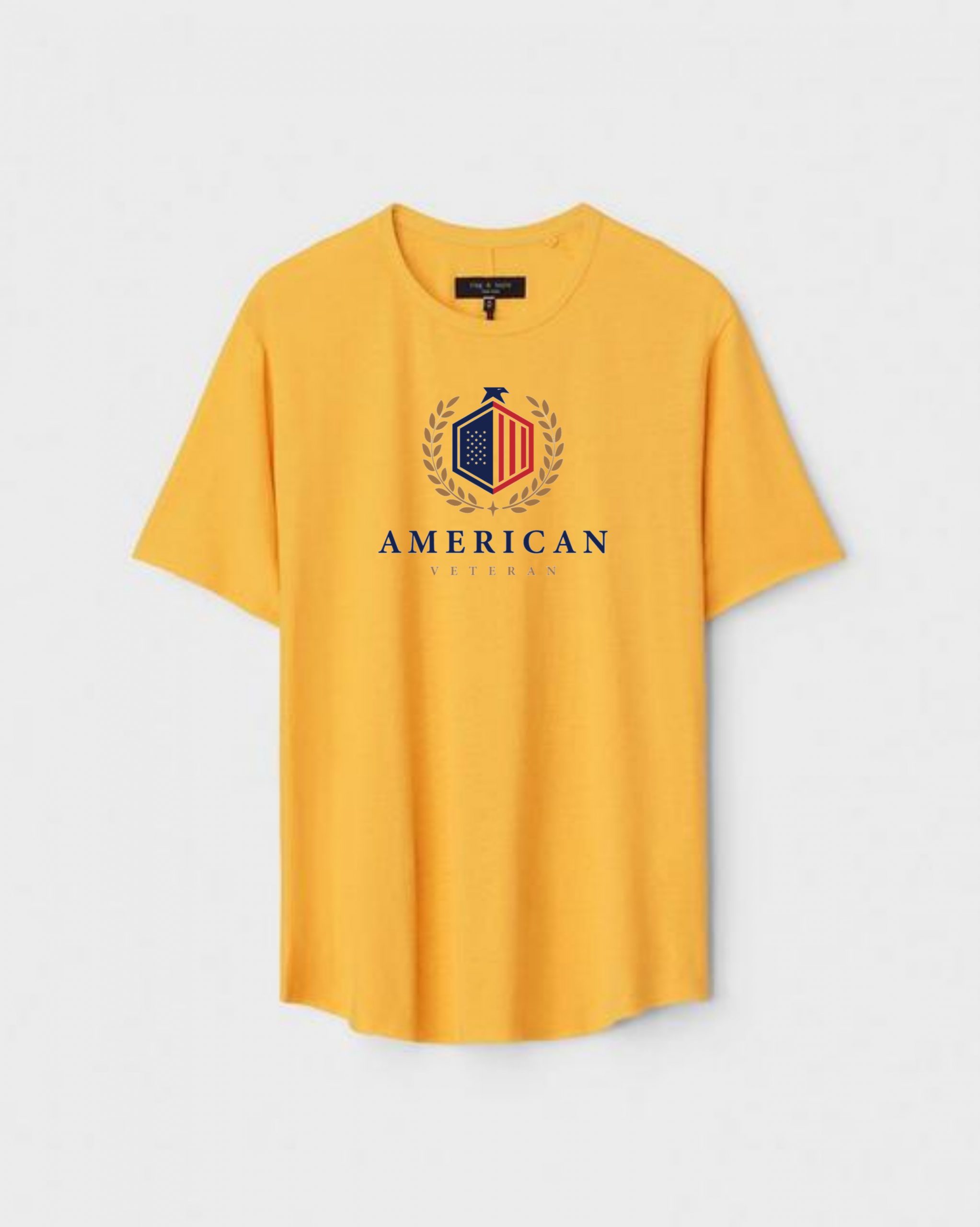 YLW-CTN-E-003-scaled-1.jpg Yellow Unisex Polyster Regular Fit Printed Round Neck T-Shirt - Image 1