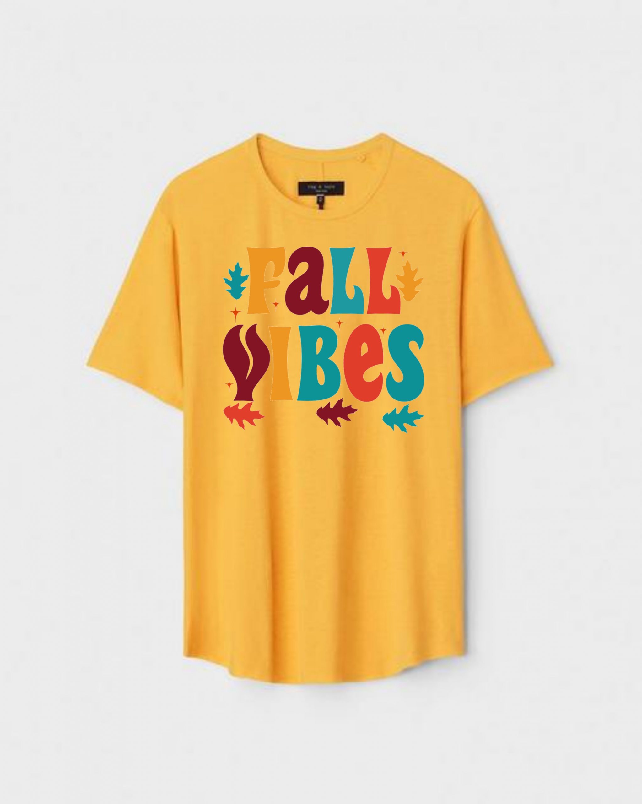 YLW-CTN-E-007-scaled-1.jpg Yellow Unisex Polyster Regular Fit Printed Round Neck T-Shirt - Image 1