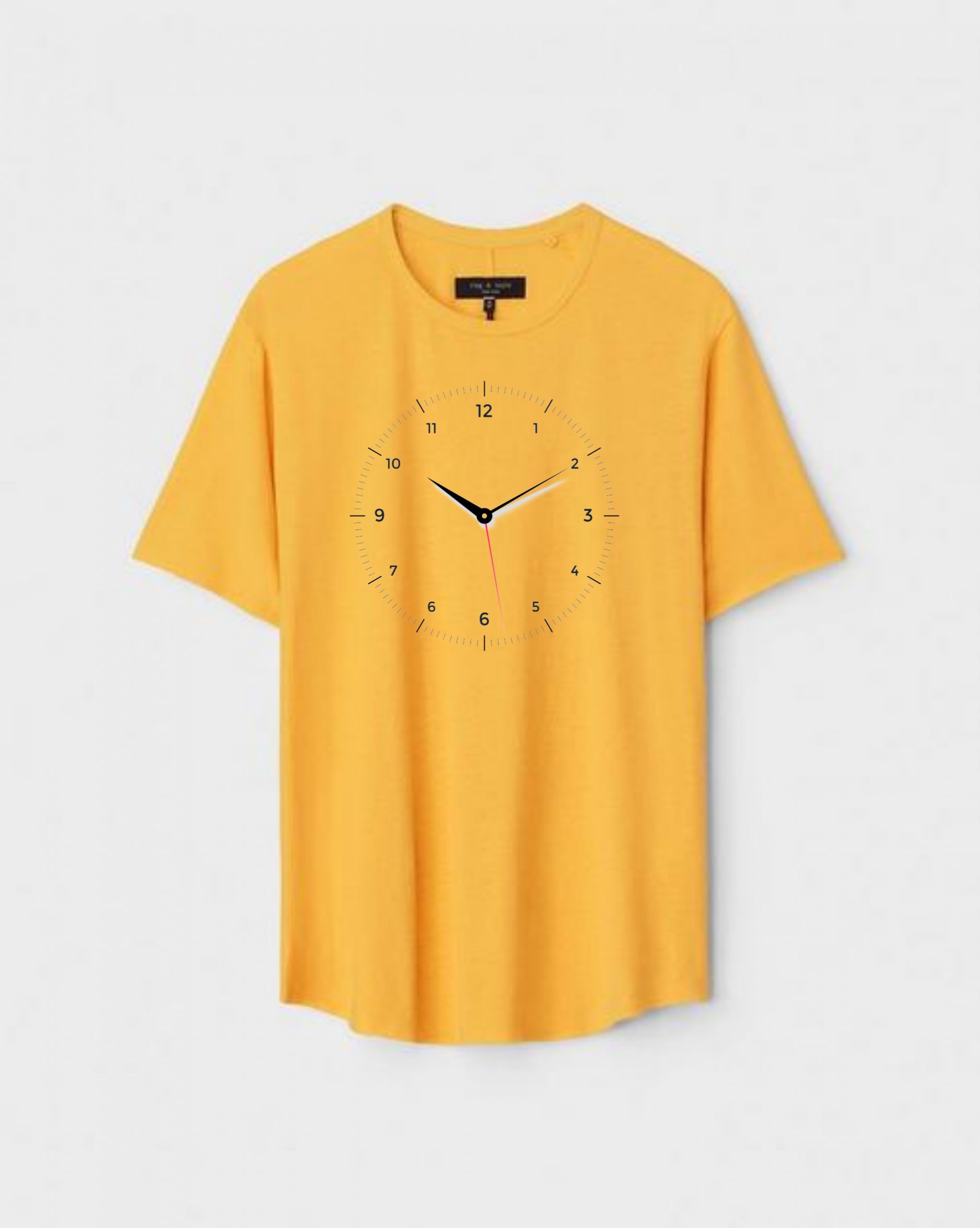 YLW-CTN-F-007-scaled-1.jpg Yellow Unisex Polyster Regular Fit Printed Round Neck T-Shirt - Image 1