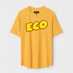 Yellow Unisex Polyster Regular Fit Printed Round Neck T-Shirt
