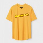 Yellow Unisex Polyster Regular Fit Printed Round Neck T-Shirt