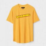 Yellow Unisex Polyster Regular Fit Printed Round Neck T-Shirt