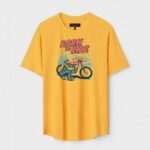 Yellow Unisex Polyster Regular Fit Printed Round Neck T-Shirt