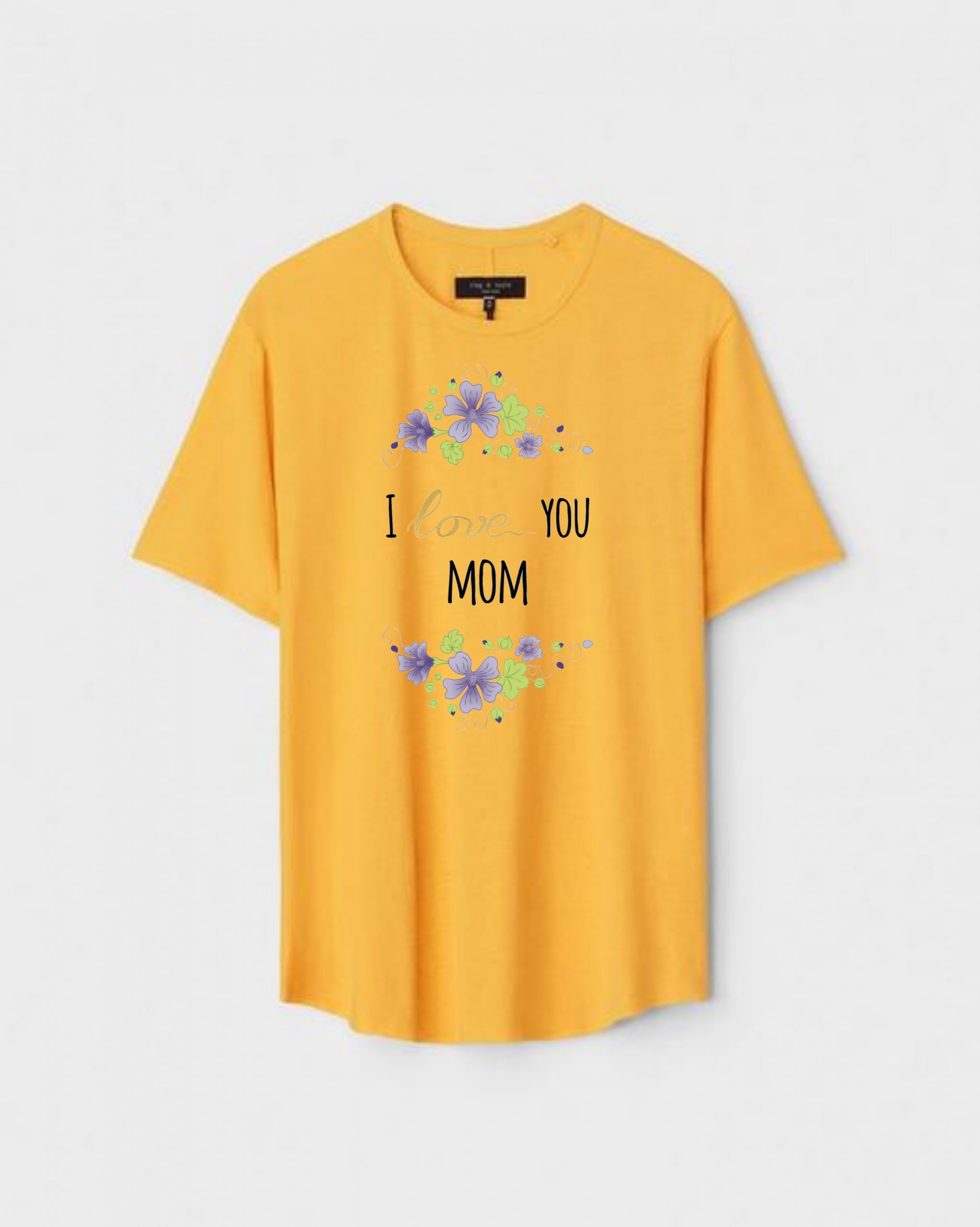YLW-CTN-I-008-scaled-1.jpg Yellow Unisex Polyster Regular Fit Printed Round Neck T-Shirt - Image 1
