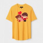 Yellow Unisex Polyster Regular Fit Printed Round Neck T-Shirt
