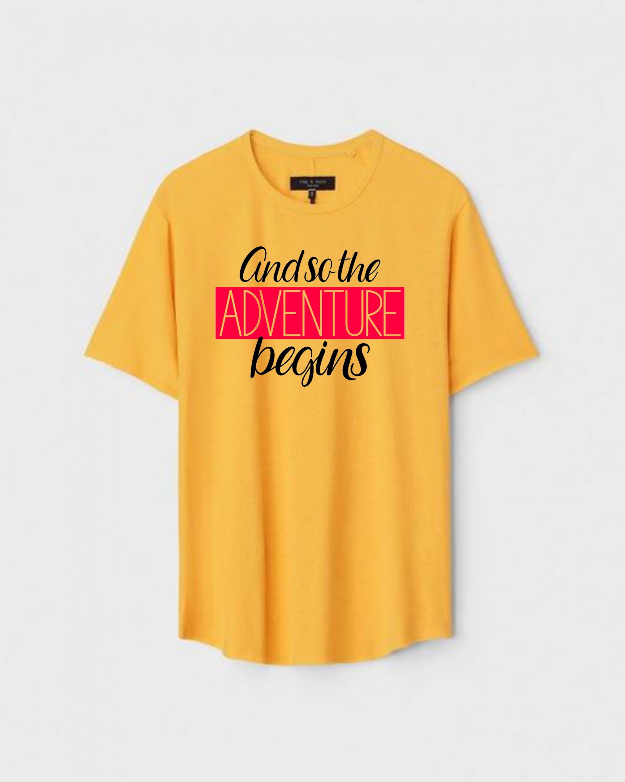 YLW-CTN-N-005-scaled-1.jpg Yellow Unisex Cotton Regular Fit Printed Round Neck T-Shirt - Image 1
