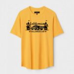 Yellow Unisex Polyster Regular Fit Printed Round Neck T-Shirt