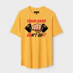 Yellow Unisex DOT KNIT Regular Fit Printed Round Neck T-Shirt