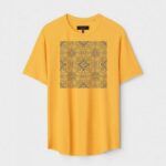Yellow Unisex Polyster Regular Fit Printed Round Neck T-Shirt