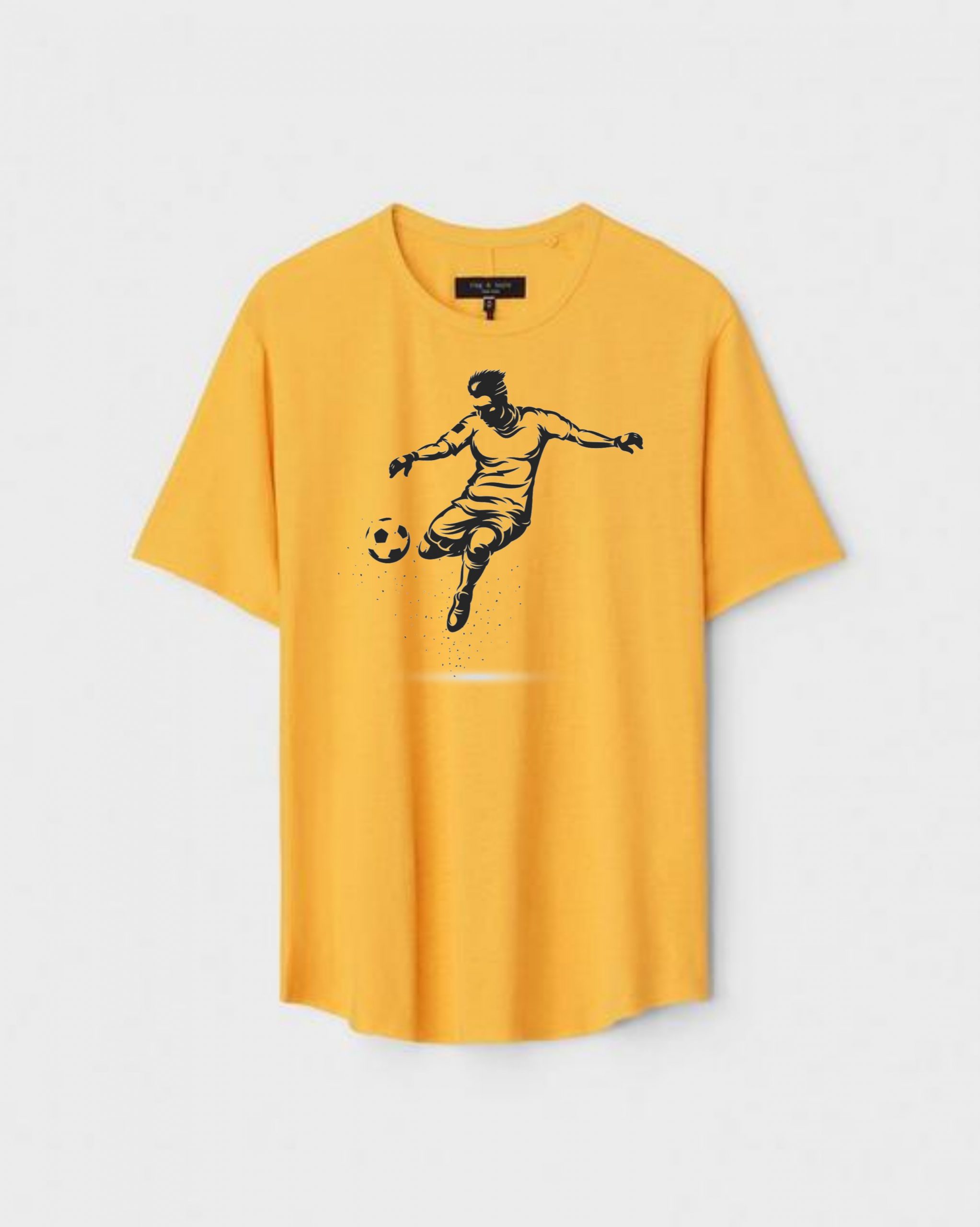 YLW-CTN-S-002-scaled-1.jpg Yellow Unisex Polyster Regular Fit Printed Round Neck T-Shirt - Image 1