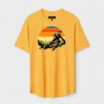 Yellow Unisex Polyster Regular Fit Printed Round Neck T-Shirt