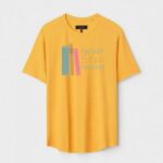 Yellow Unisex Polyster Regular Fit Printed Round Neck T-Shirt