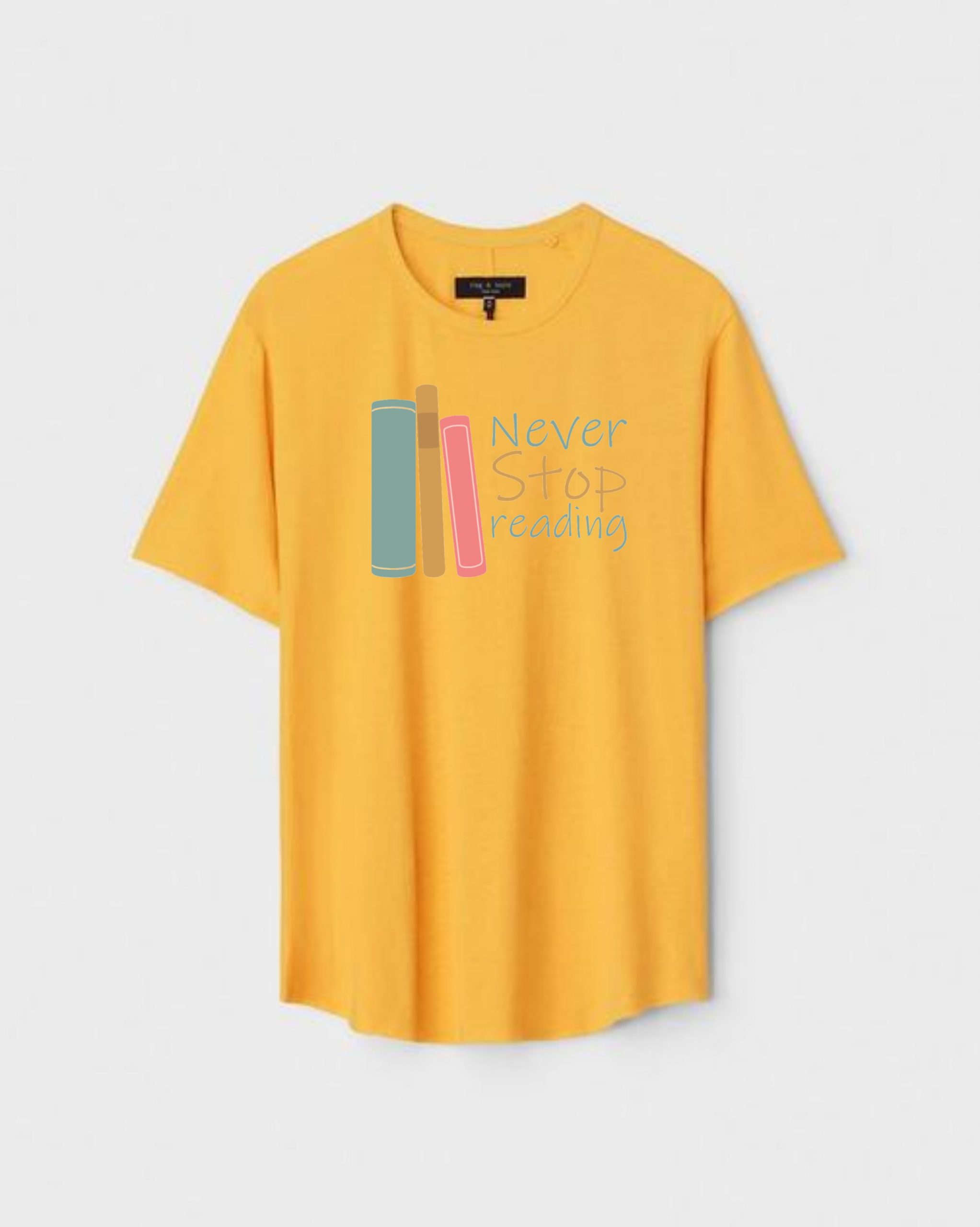 YLW-CTN-T-001-scaled-1.jpg Yellow Unisex DOT KNIT Regular Fit Printed Round Neck T-Shirt - Image 1