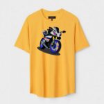 Yellow Unisex Polyster Regular Fit Printed Round Neck T-Shirt