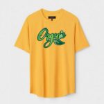 Yellow Unisex DOT KNIT Regular Fit Printed Round Neck T-Shirt