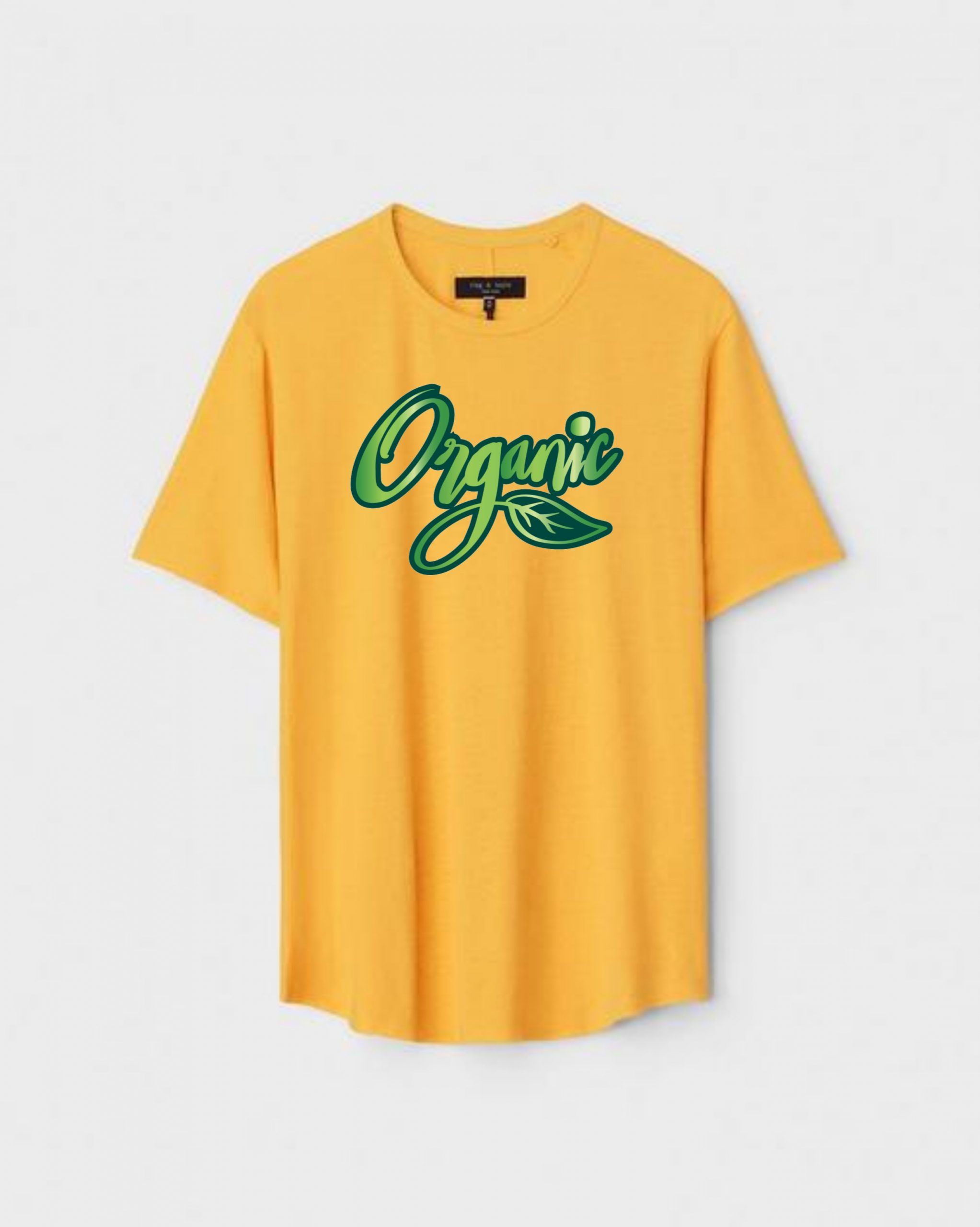 YLW-CTN-T-005-scaled-1.jpg Yellow Unisex Polyster Regular Fit Printed Round Neck T-Shirt - Image 1