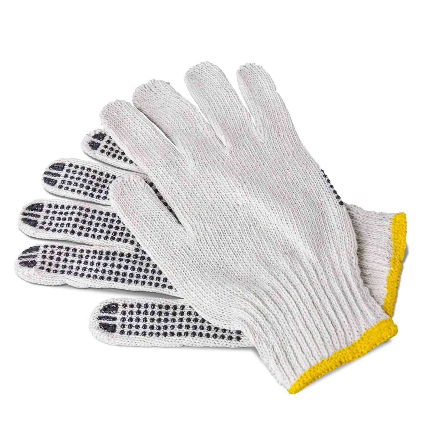 ajsdjbasj.jpg Unisex Knitted / Sewing Cotton Plain Hand Gloves Raw White - Image 1
