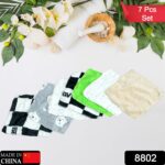 Cotton Hand Towel Microfiber wash Basin Hanging Hand Towel ( 7 pcs Set )