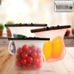Eco-Friendly Food Storage: Reusable Silicone Bags (3-Pack) - Leakproof & Safe
